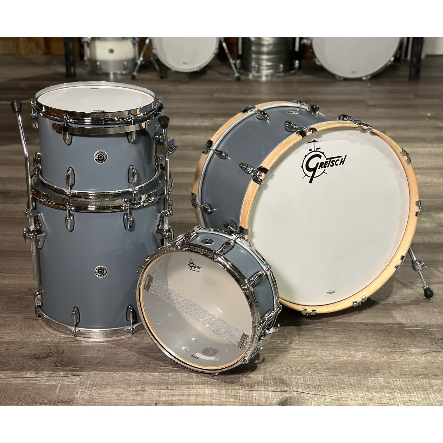 Used Gretsch Brooklyn 4pc Drumset Satin Grey