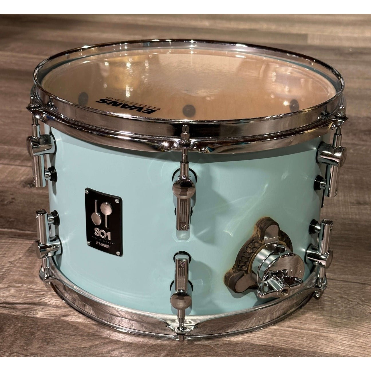 Used Sonor SQ1 3pc Drum Set Cruiser Blue w/Walnut Bass Drum Hoops
