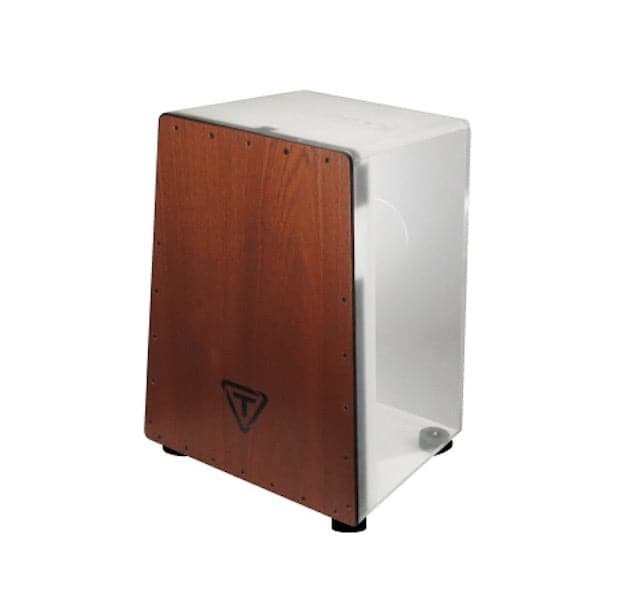 Tycoon Vertex Acrylic Series Cajon with Mahogany Front Plate