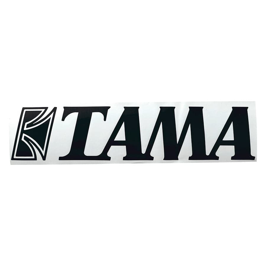 Tama TLS120BK Drum Head Logo Decal Black 2 3/8"x11"