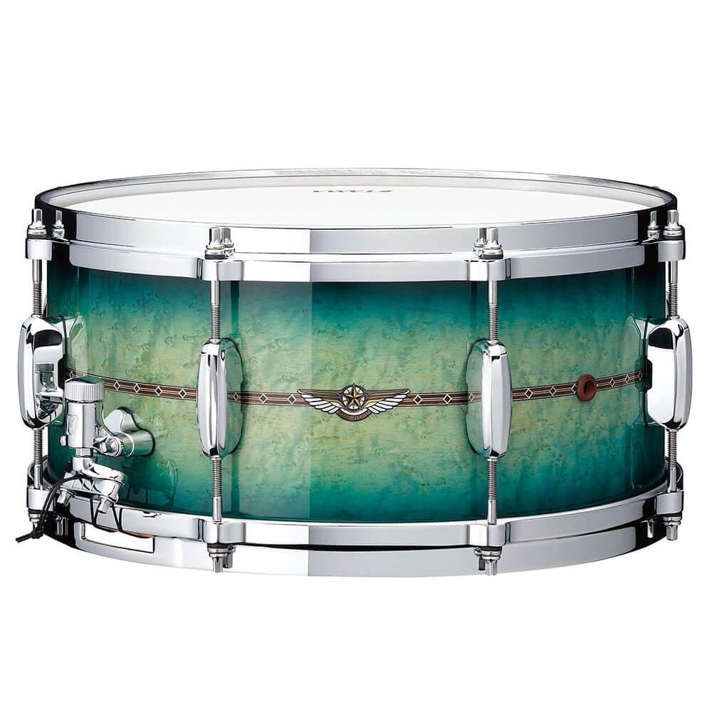 Tama Star Maple Snare Drum 14x6.5 Cerulean Birdseye Maple Burst w/Outside  Inlay