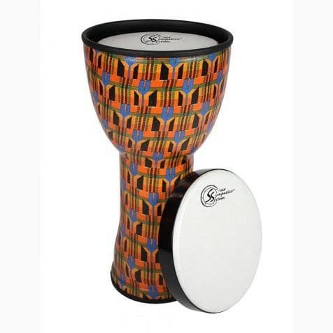 Toca Sympatico Nesting Djembe Set 8/10/12 Kente Cloth w/Pretuned Fiber Heads