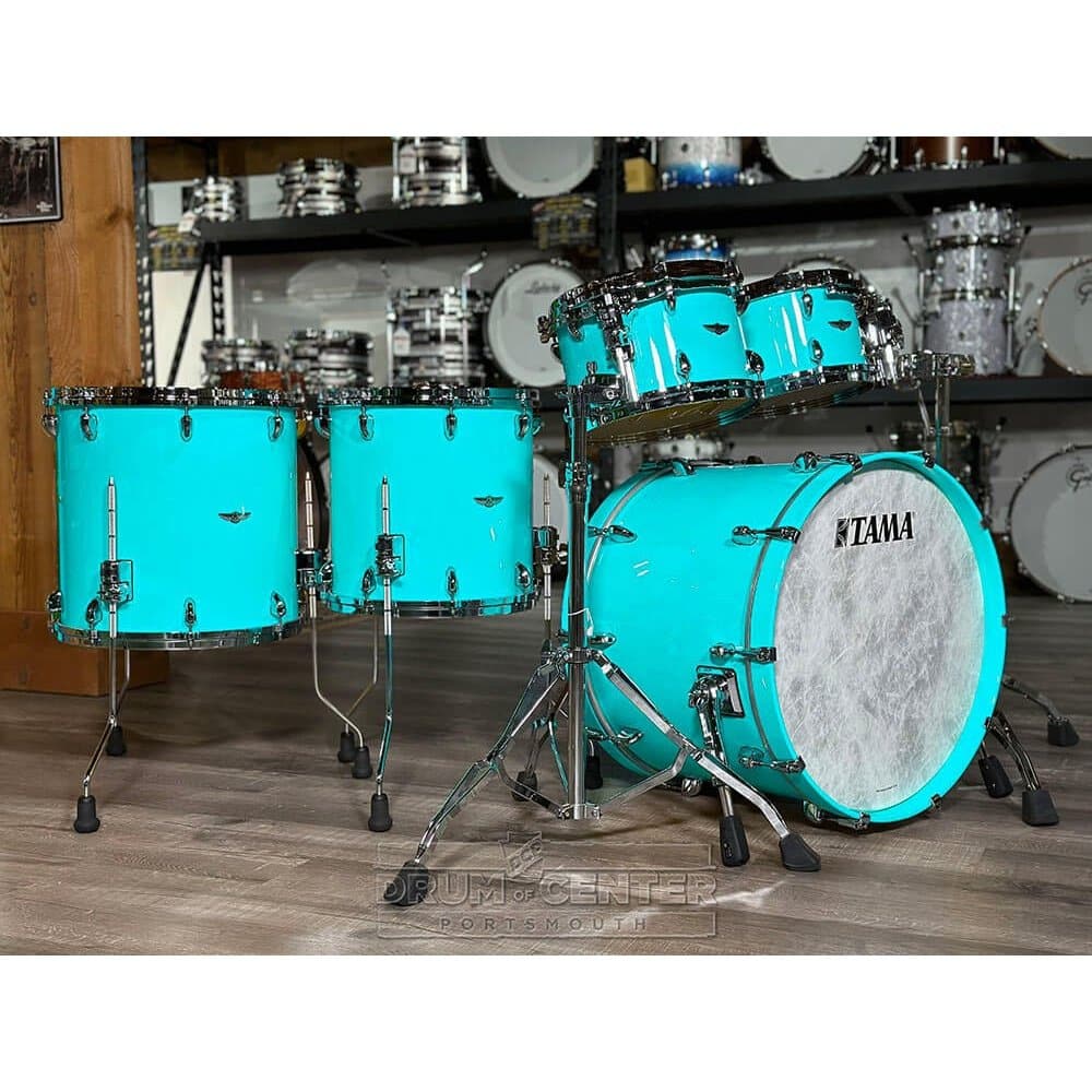 Tama Star Walnut 5pc Drum Set 22/10/12/14/16 Grand Aqua Blue