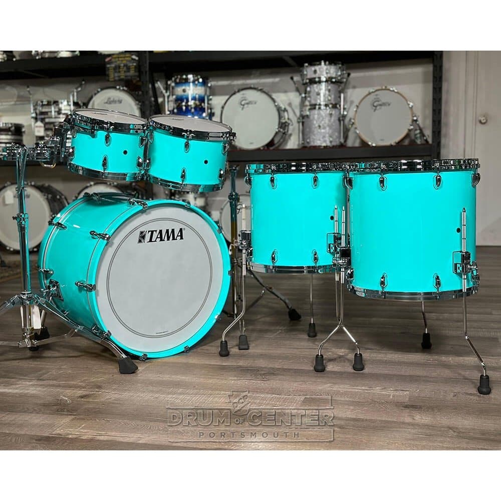 Tama Star Walnut 5pc Drum Set 22/10/12/14/16 Grand Aqua Blue