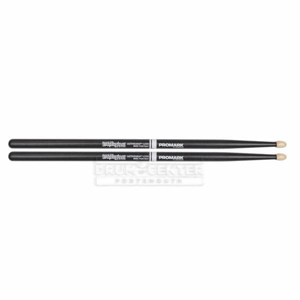 Promark Drum Sticks : Mike Portnoy ActiveGrip 420X Hickory Oval Wood Tip