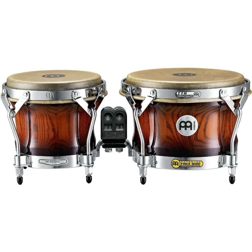 Meinl Free Ride Series Woodcraft Bongos 7 & 9 Antique Mahogany Burst