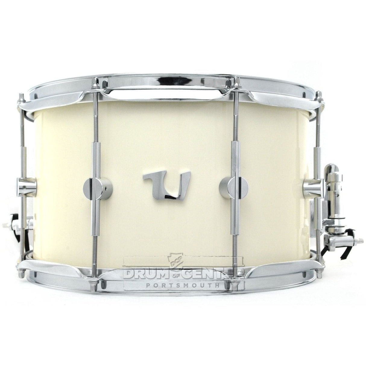 Unix Drums Stave Maple Snare Drum 13x8 Antique White