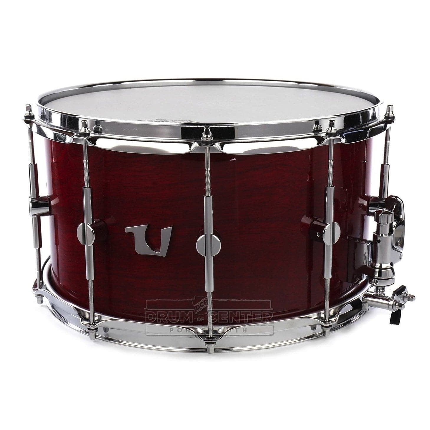 Unix Solid Ply Mahogany Snare Drum 14x8 Dark Red Gloss