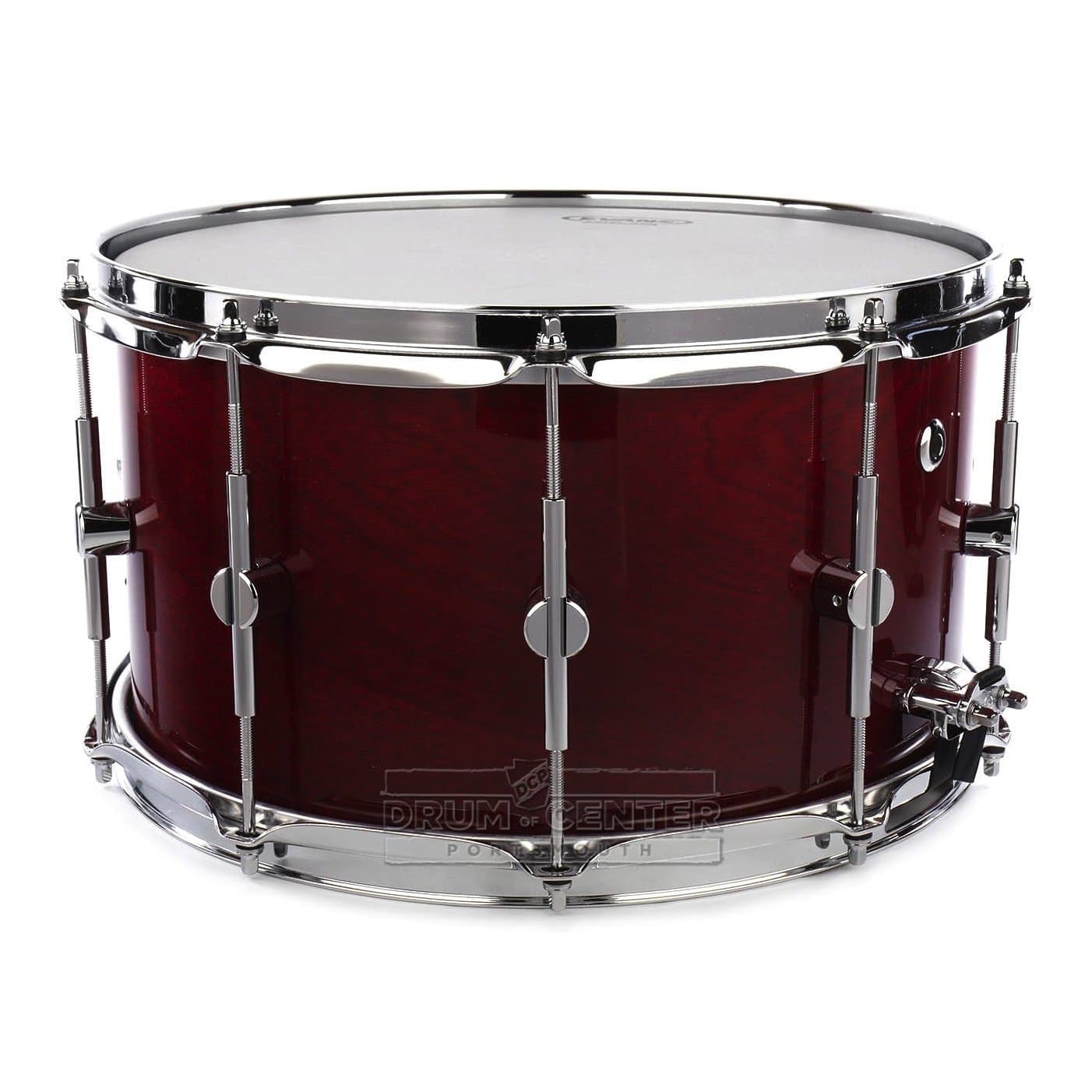 Unix Solid Ply Mahogany Snare Drum 14x8 Dark Red Gloss