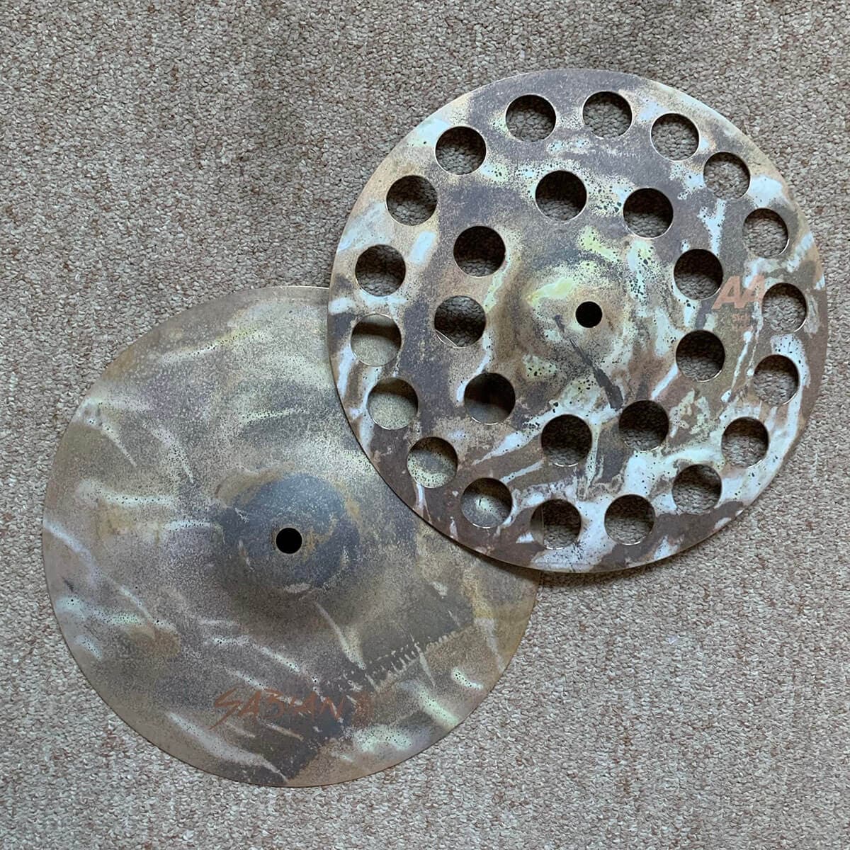 Used Sabian Big & Ugly AA Sick Hi Hat Cymbals 10"