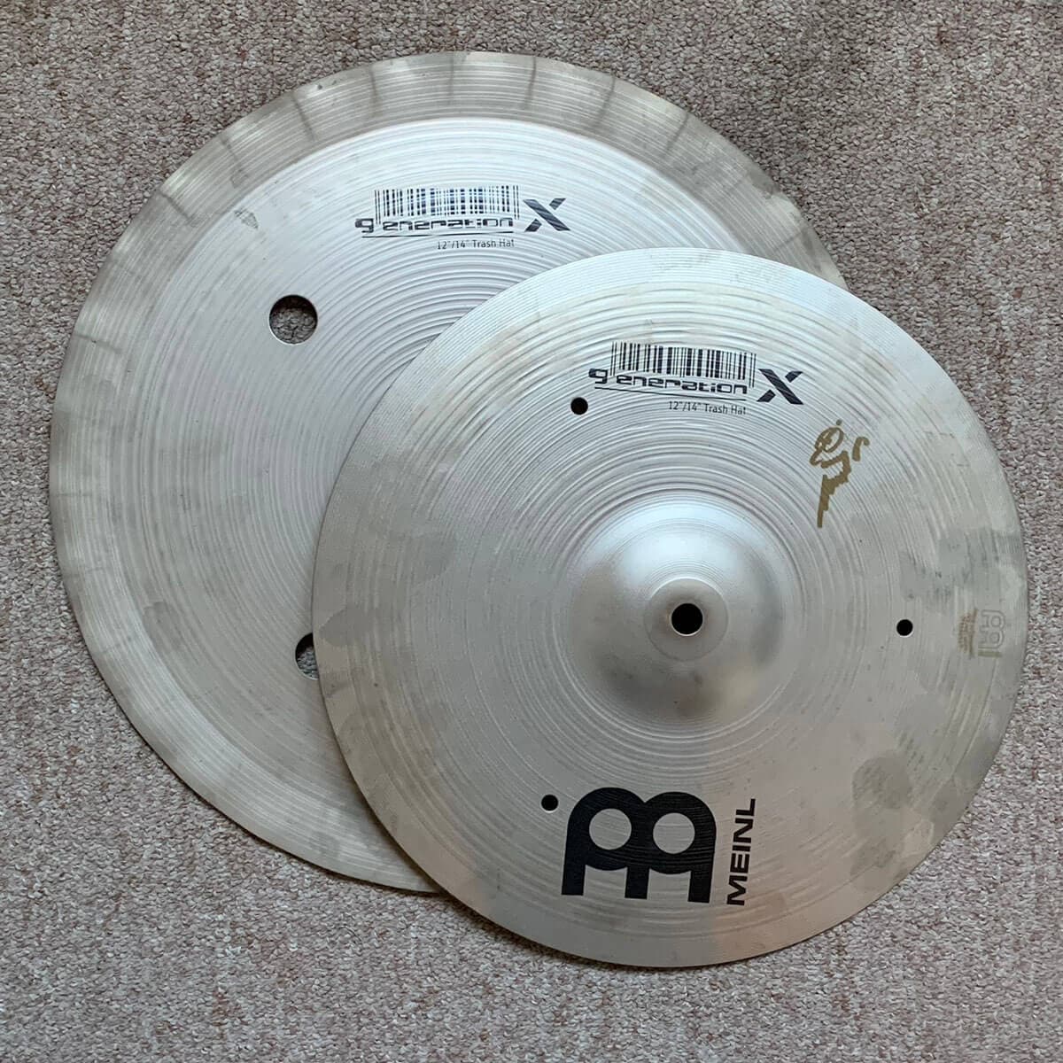 Used Meinl Generation X Benny Greb Trash Hat Cymbals 12"/14"