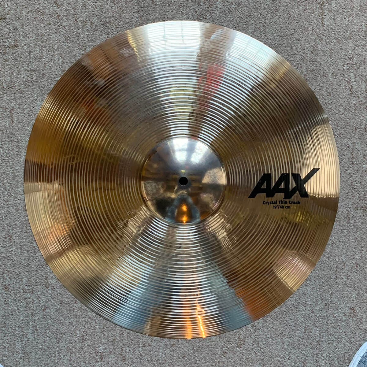 Used Sabian AAX Crystal Thin Crash Cymbal 19"