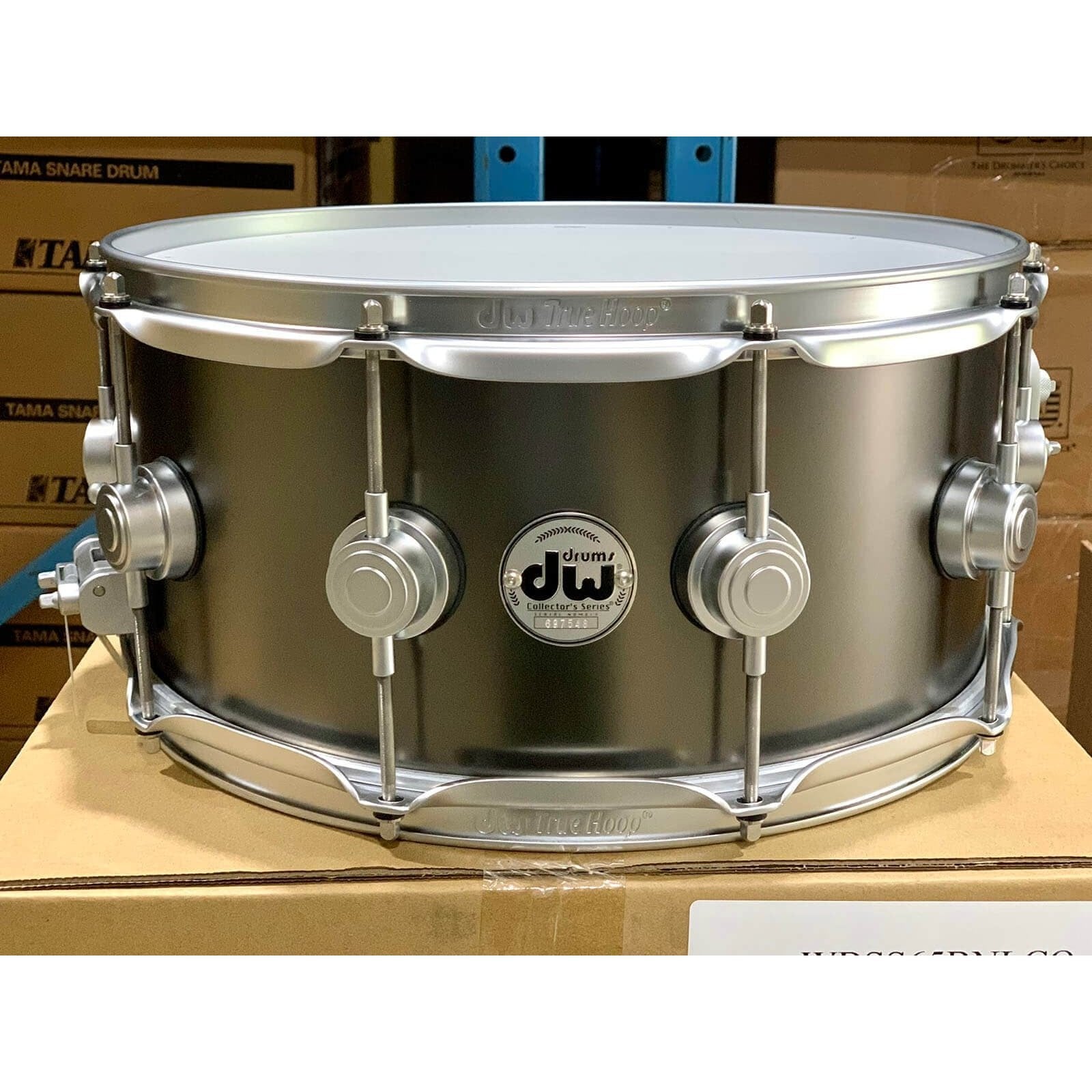 Used DW Collectors Satin Black Brass Snare Drum 14x6.5 w/Satin Chrome Hardware