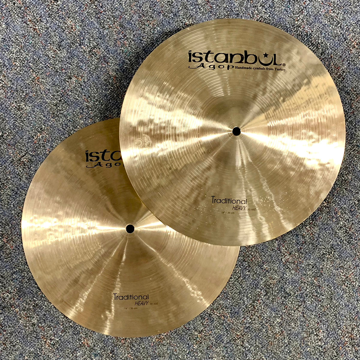 Used Istanbul Agop Traditional Heavy Hi Hat Cymbals 14"