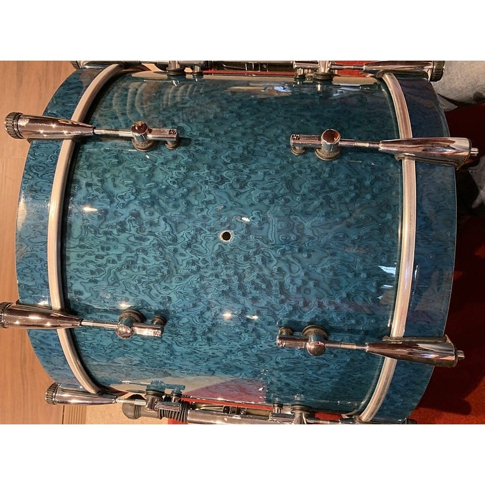 Used Sonor Designer Birch 4pc Drum Set - Birdseye Azure