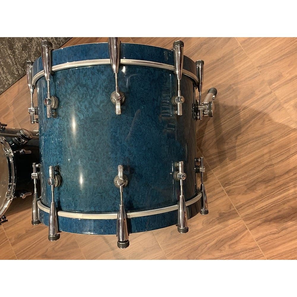 Used Sonor Designer Birch 4pc Drum Set - Birdseye Azure