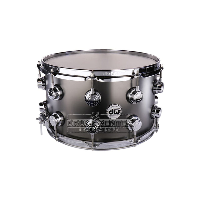 DW Collectors Series Satin Black Brass Snare Drum - 14x8 - Chrome Hardware