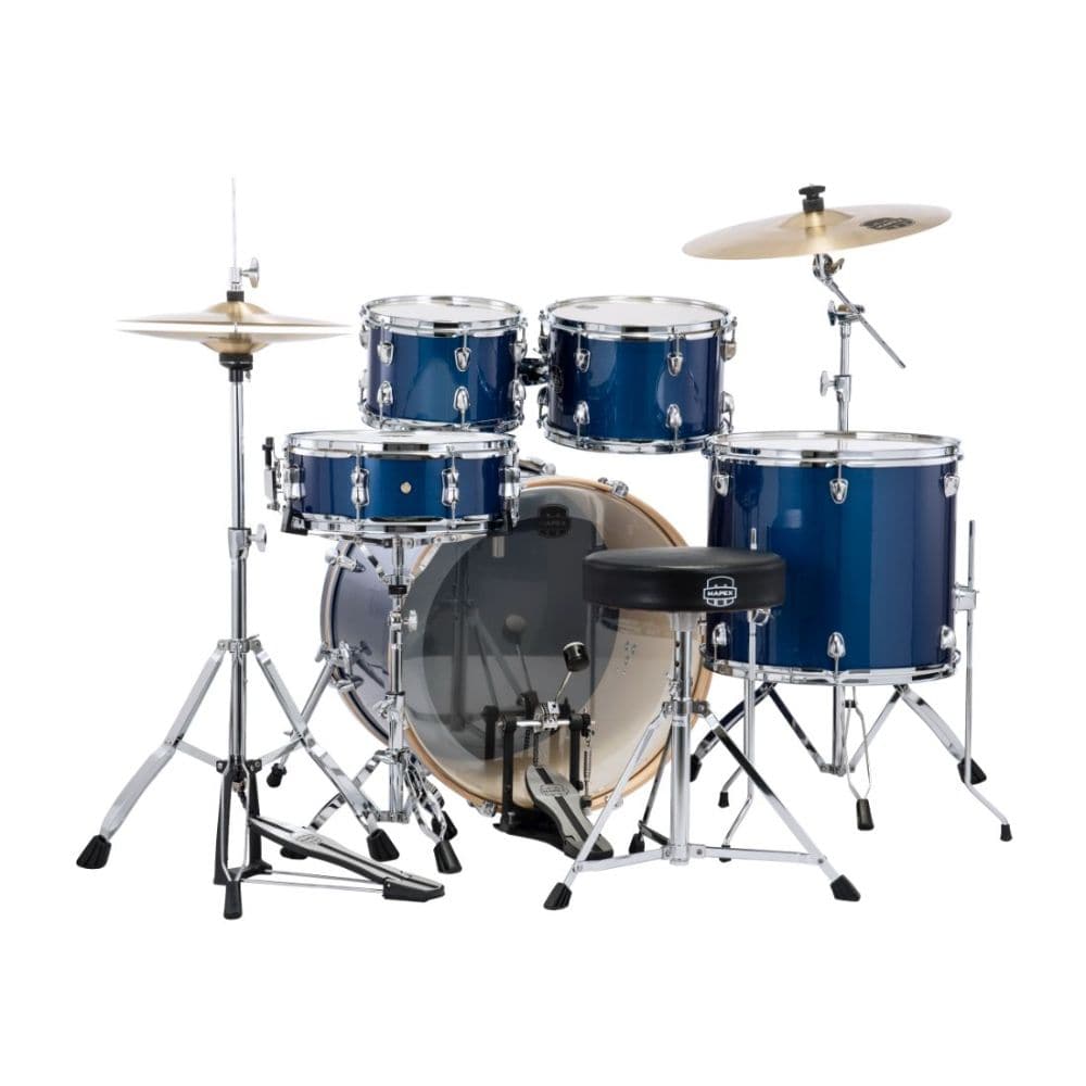 Mapex Venus 5pc Rock Drum Set Complete Blue Sky Sparkle