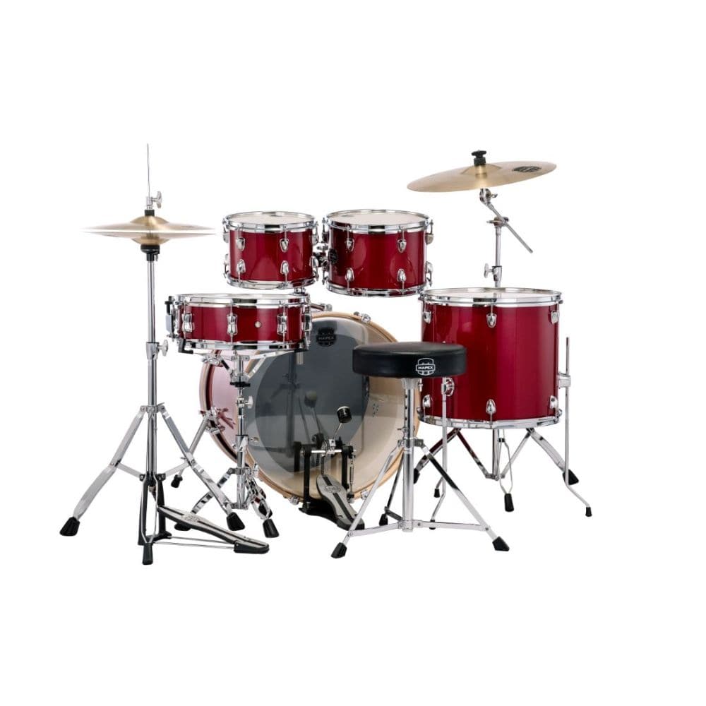 Mapex Venus 5pc Rock Drum Set Complete Crimson Red Sparkle