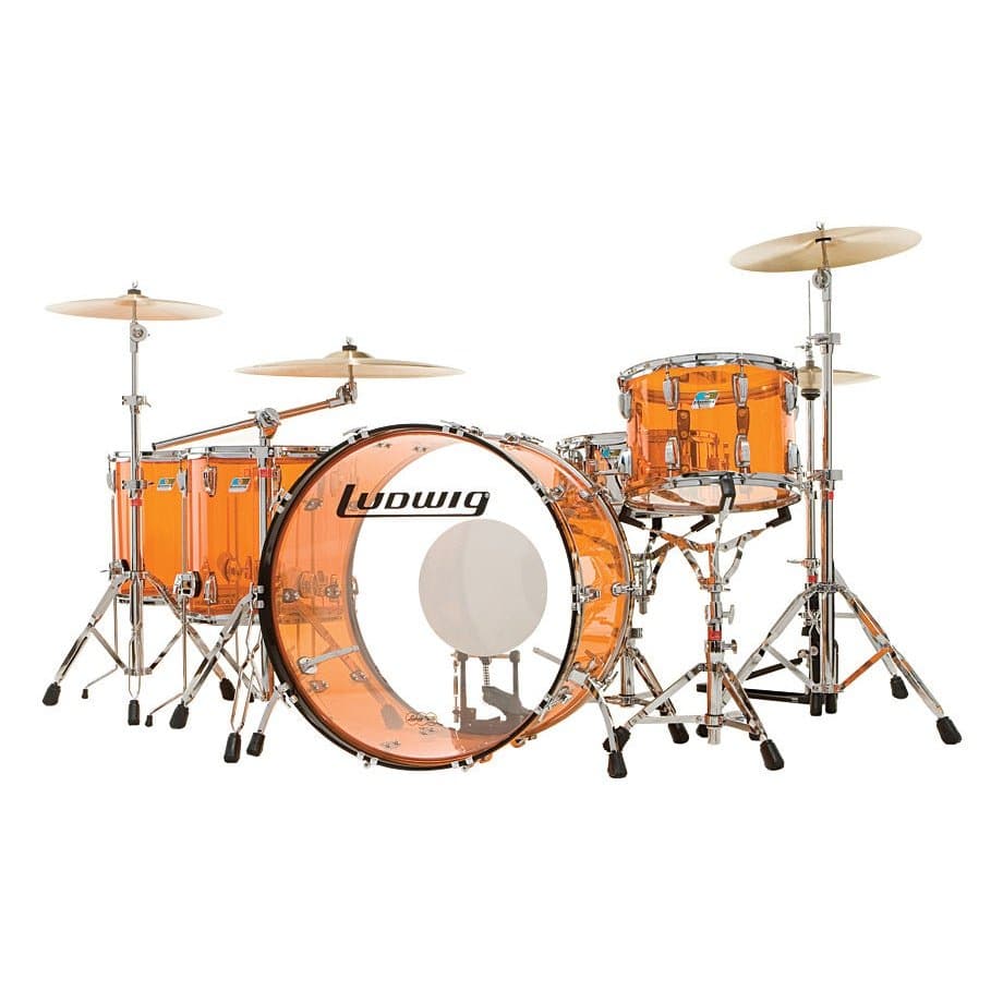 Ludwig Vistalite 5pc Zep Drum Set Amber
