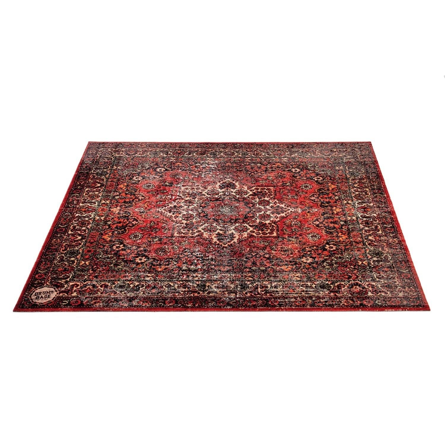 DRUMnBASE Vintage Persian Style Drum Rug 6' x 5.25' Original Red
