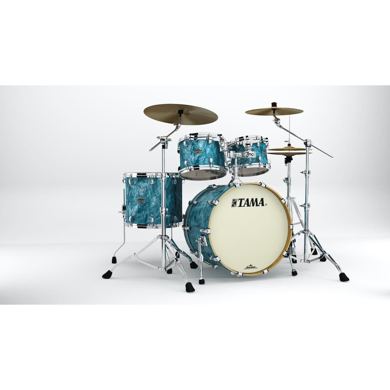 Tama Starclassic Walnut/Birch 4pc Drum Set w/22BD Turquoise Pearl
