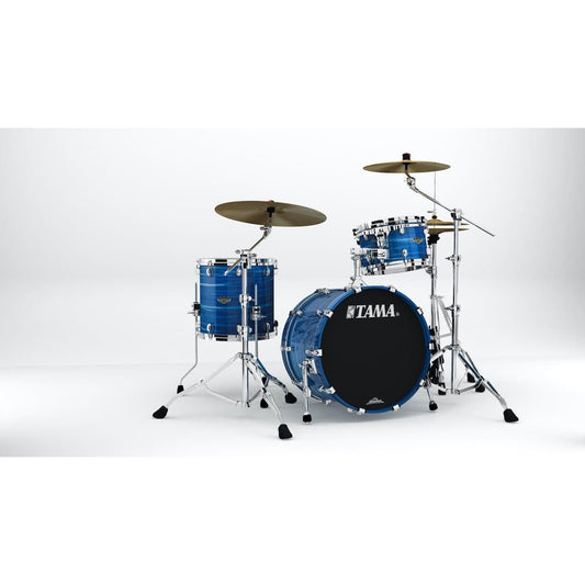 Tama Starclassic Walnut/Birch 3pc Drum Set w/ 20bd - Lacquer Ocean Blue Ripple