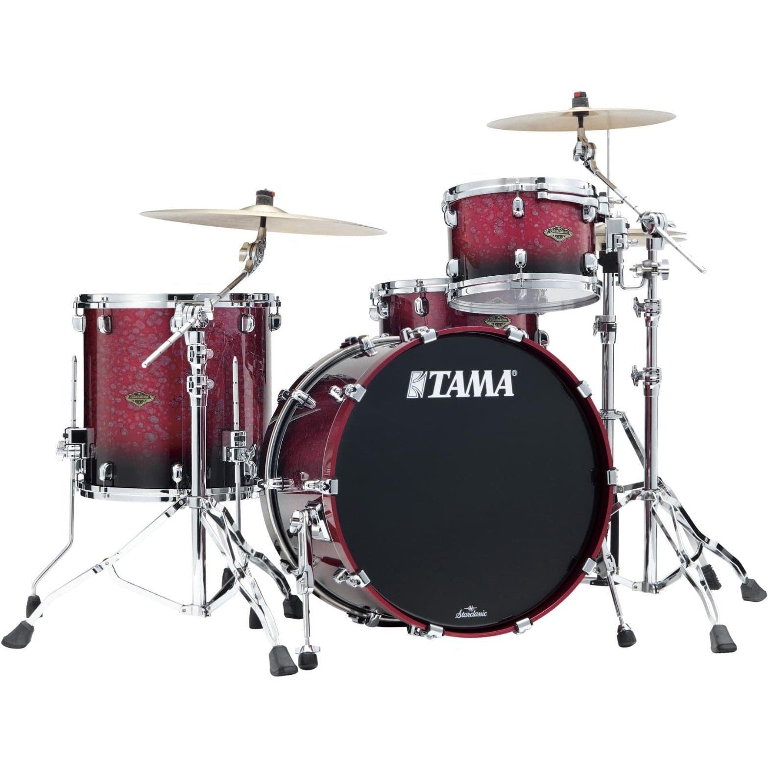 Tama Starclassic Walnut/Birch 3pc Drum Set w/22BD Molten Dark Raspberry Fade