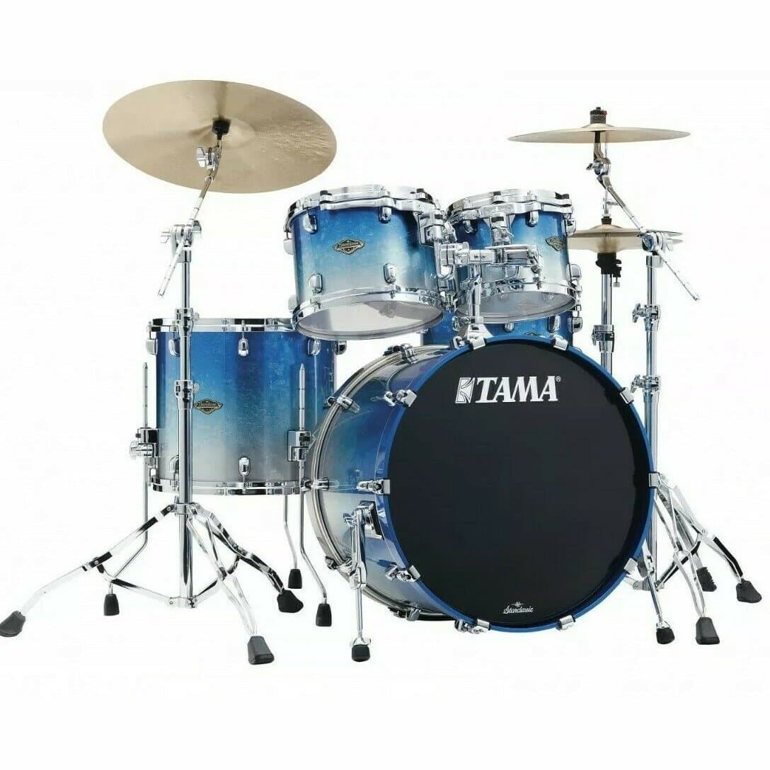 Tama Starclassic Walnut/Birch 4pc Drum Set w/22BD Molten Blue Ice Fade