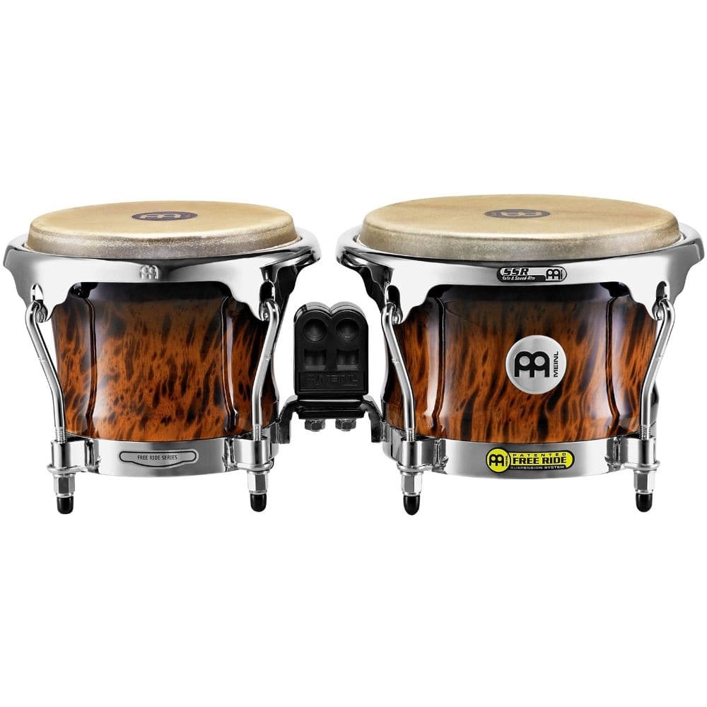 Meinl Free Ride Series Wood Bongos 7 & 8 1/2 Brown Burl