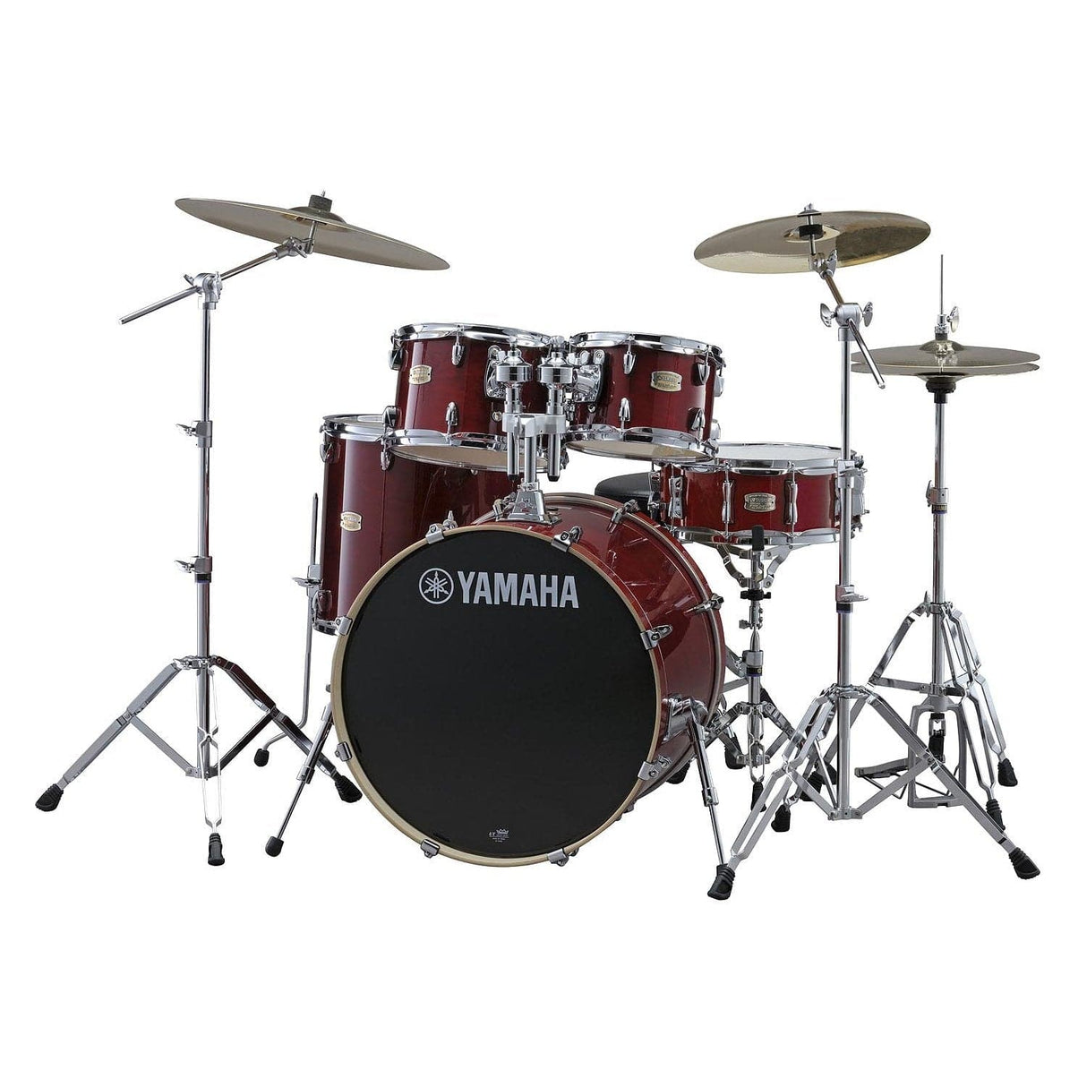 Yamaha Stage Custom Birch 5pc Drum Set w/20BD & 680 Hardware - Cranberry Red