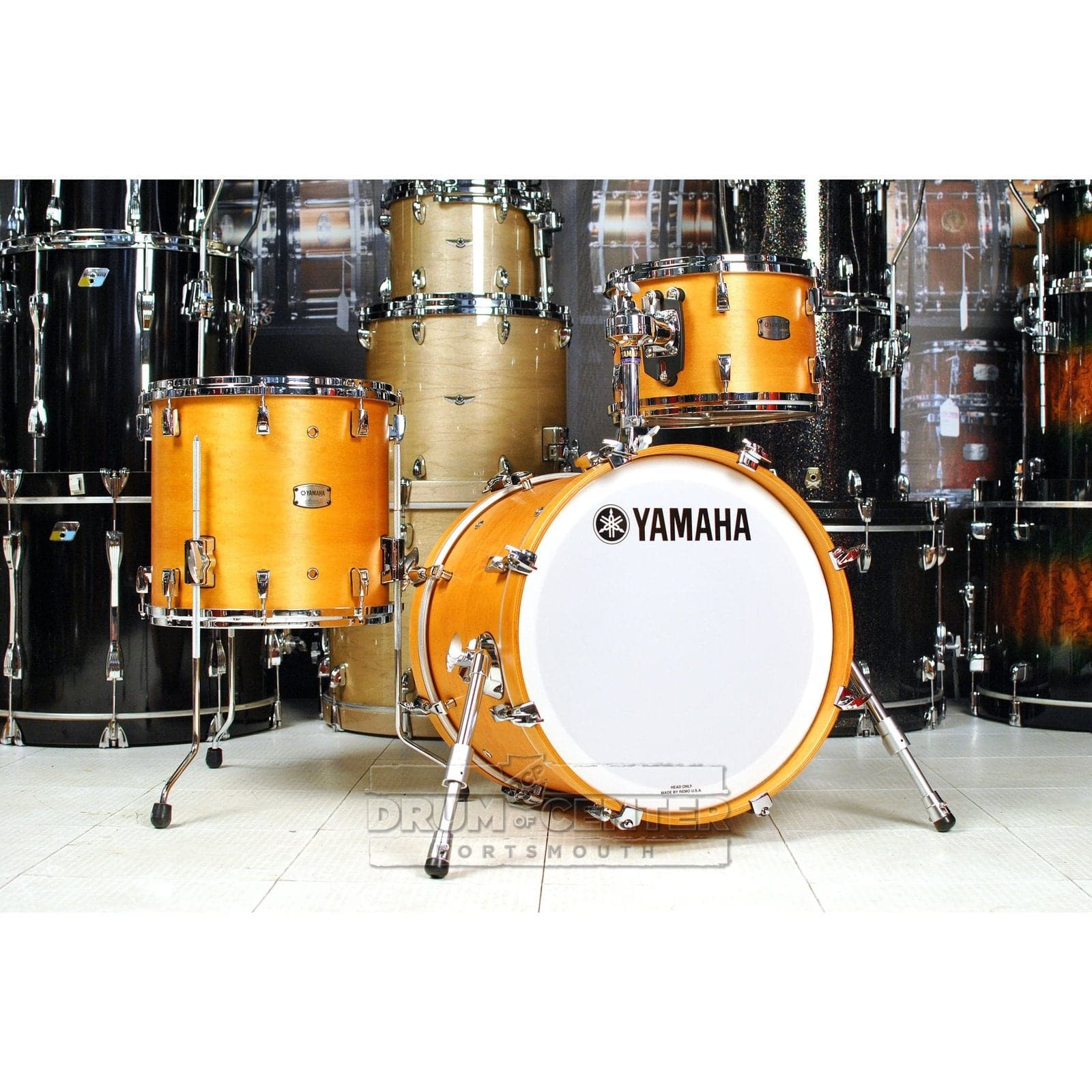 Yamaha Absolute Hybrid 3pc Jazz Drum Set Vintage Natural
