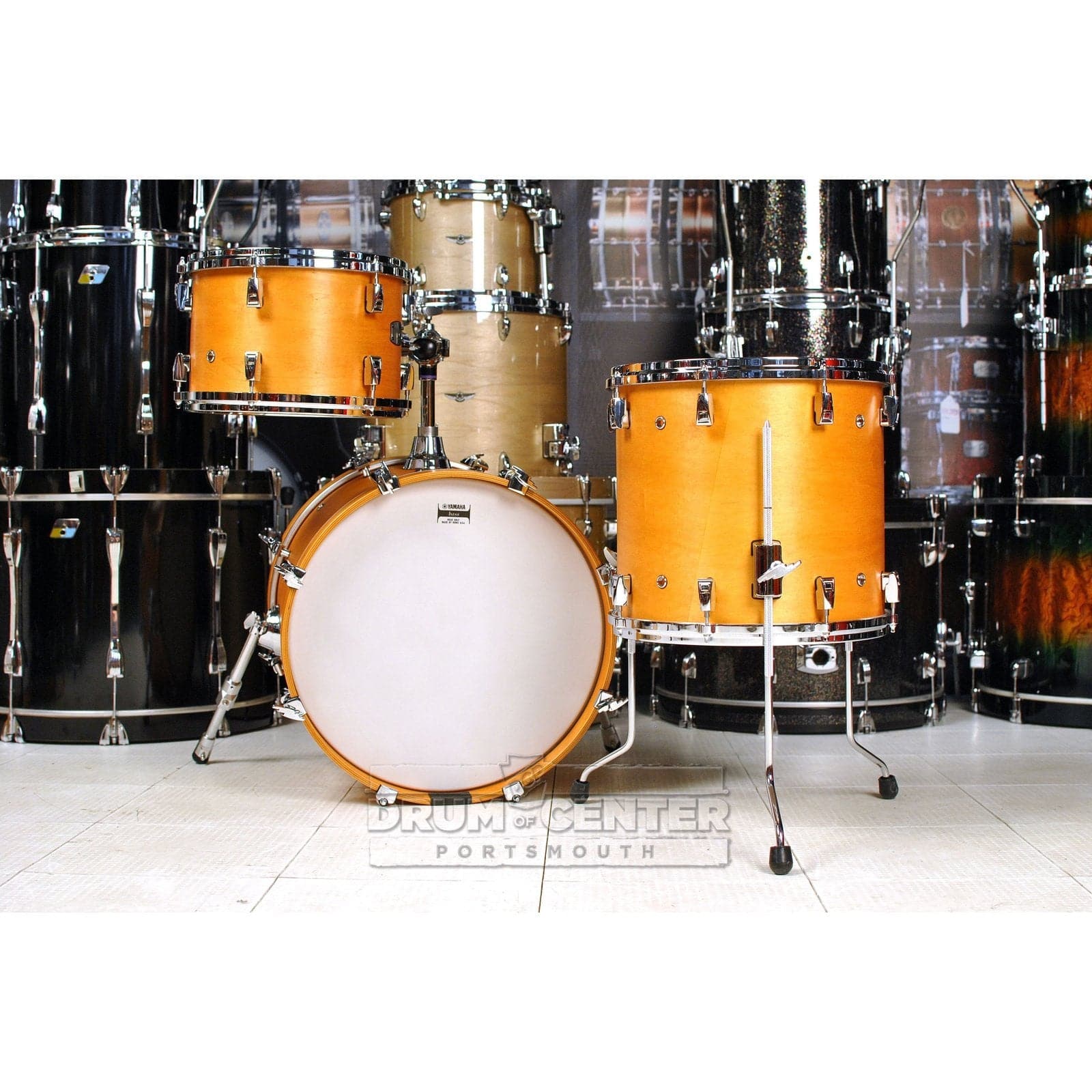 Yamaha Absolute Hybrid 3pc Jazz Drum Set Vintage Natural