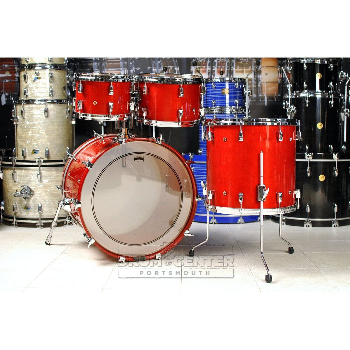 Yamaha Absolute Hybrid 4pc Drum Set 22/10/12/16 Red Autumn