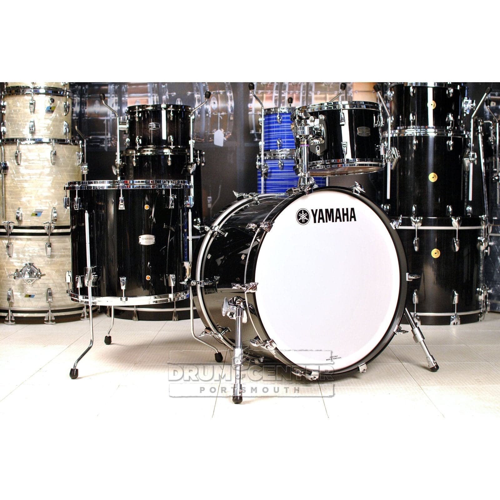 Yamaha Absolute Hybrid 3pc Drum Set Solid Black