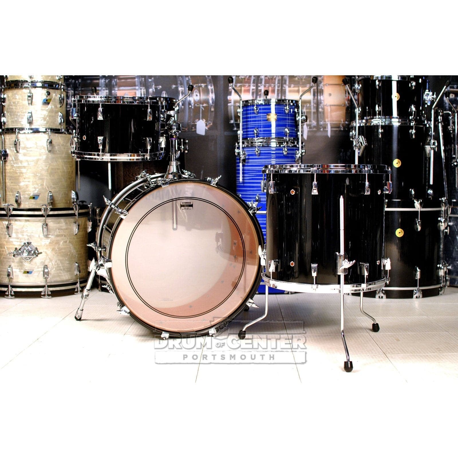 Yamaha Absolute Hybrid 3pc Drum Set Solid Black