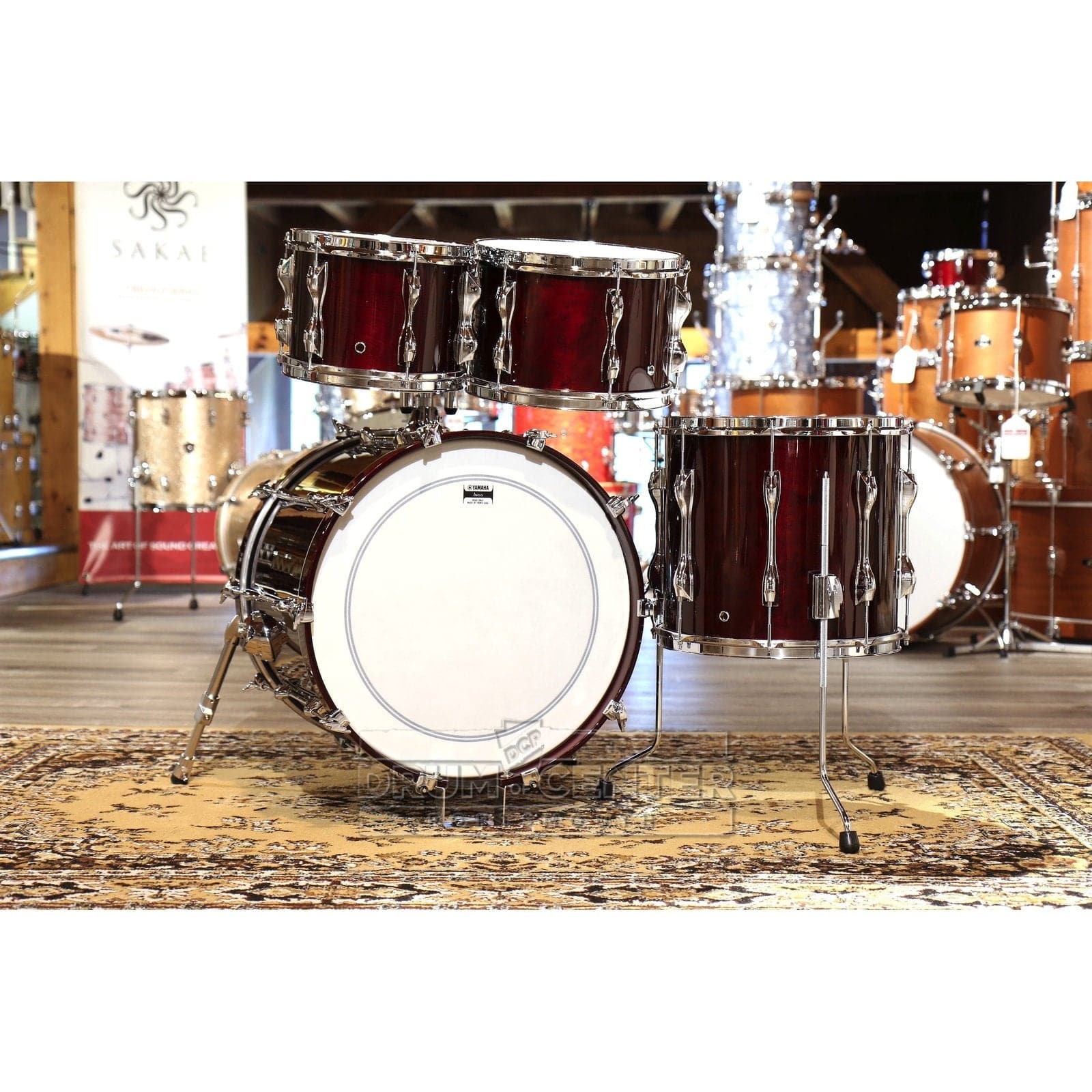 Yamaha Recording Custom 4pc Fusion Drum Set Classic Walnut