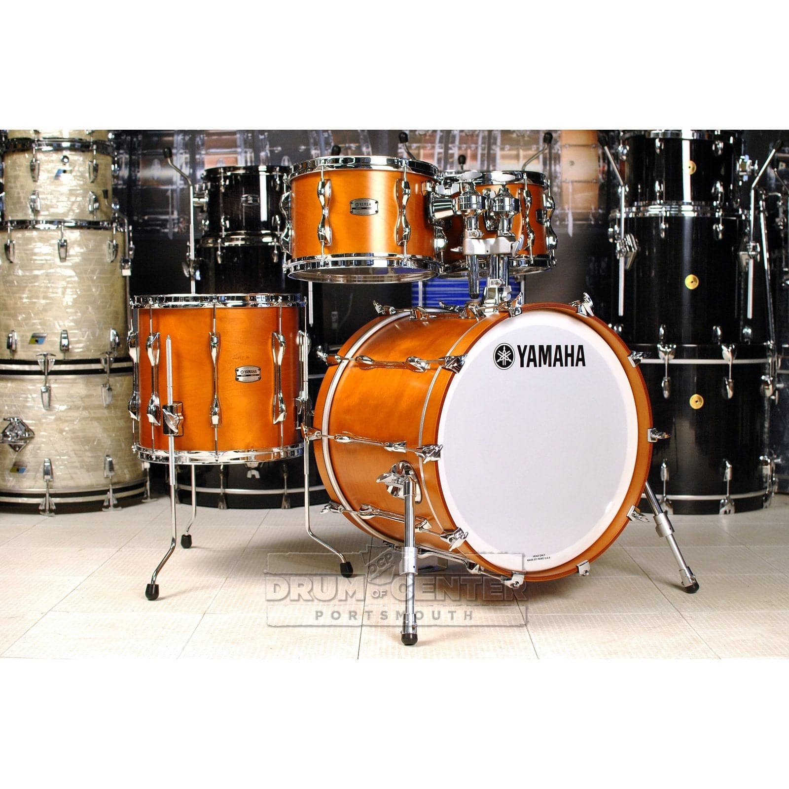 Yamaha Recording Custom 4pc Fusion Drum Set Real Wood