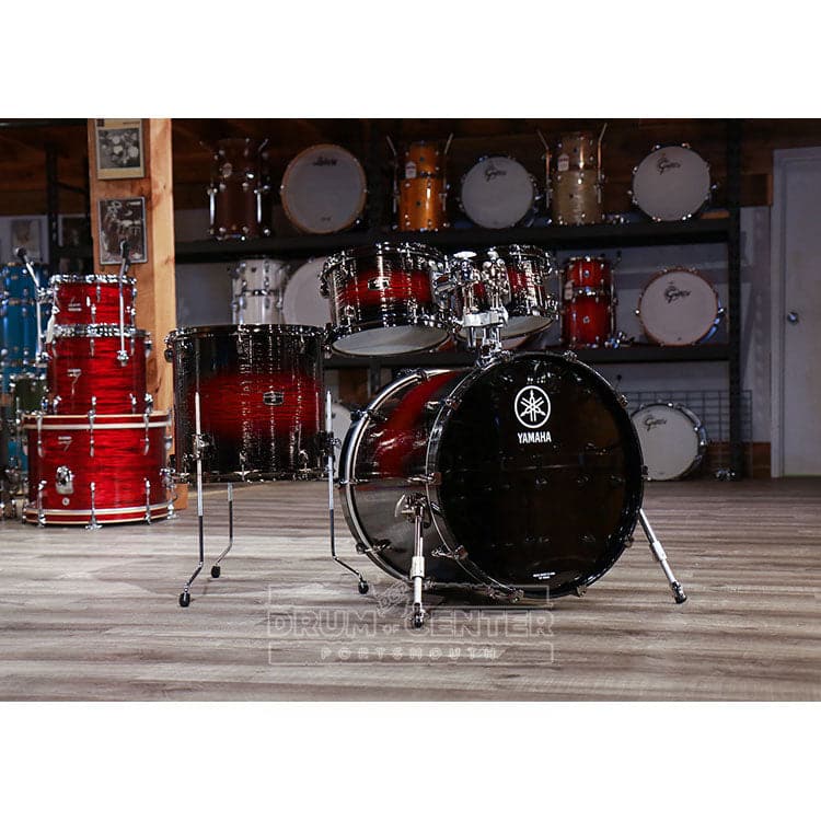 Yamaha Live Custom Hybrid Oak 4pc Drum Set Uzu Magma Sunburst