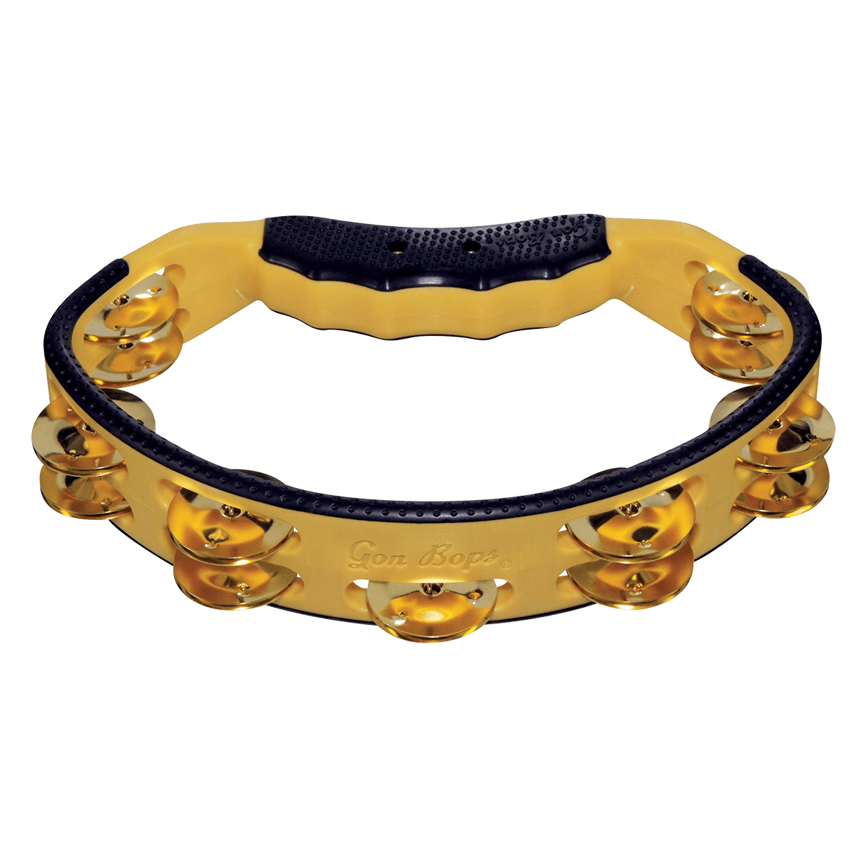 Gon Bops Yellow Tambourine w/Brass Jingles
