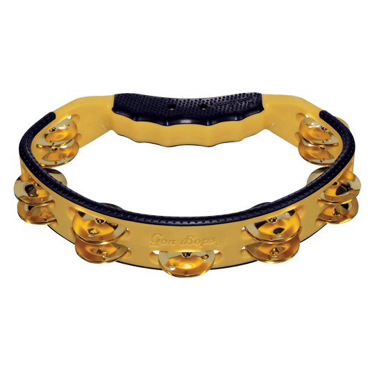 Gon Bops Yellow Tambourine w/Brass Jingles
