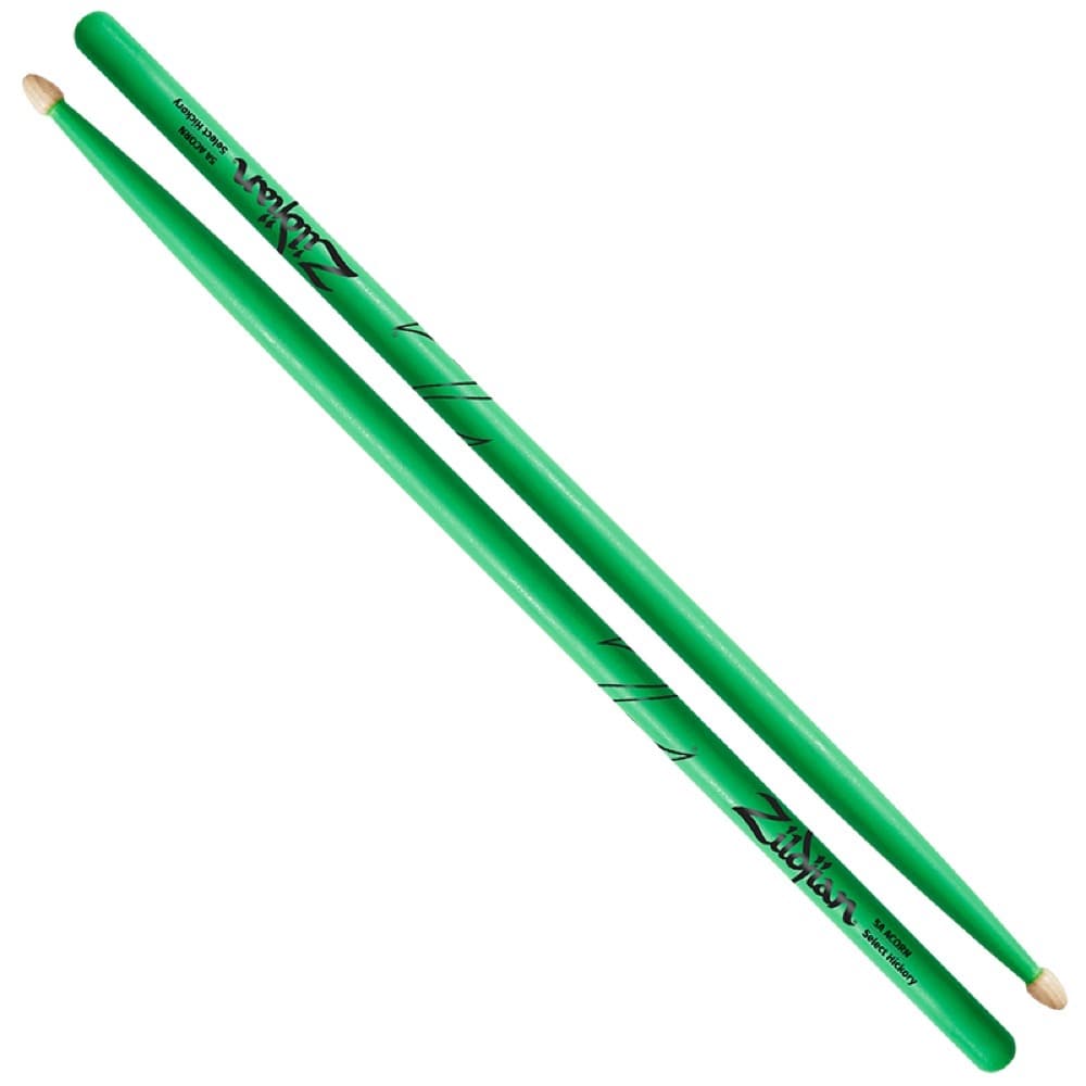 Zildjian 5A Acorn Wood Neon Green Drumsticks