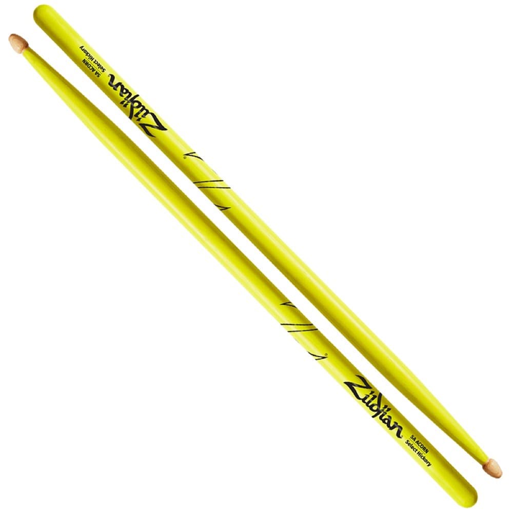 Zildjian 5A Acorn Wood Neon Yellow Drumsticks