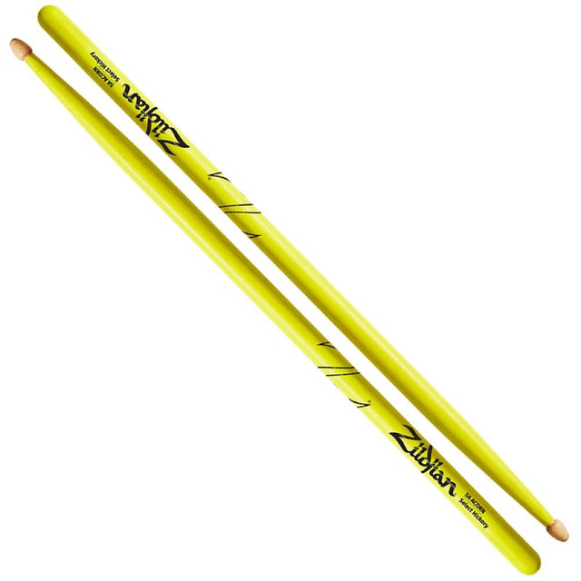 Zildjian 5A Acorn Wood Neon Yellow Drumsticks