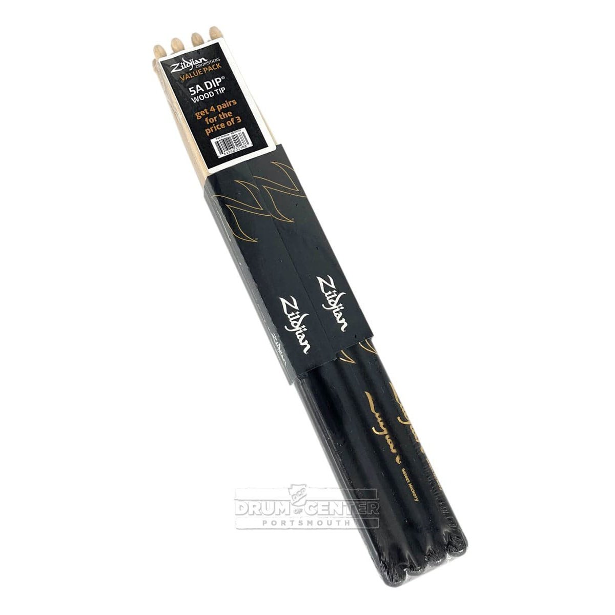Zildjian 5A Drumsticks w/Black Dip Value Pack