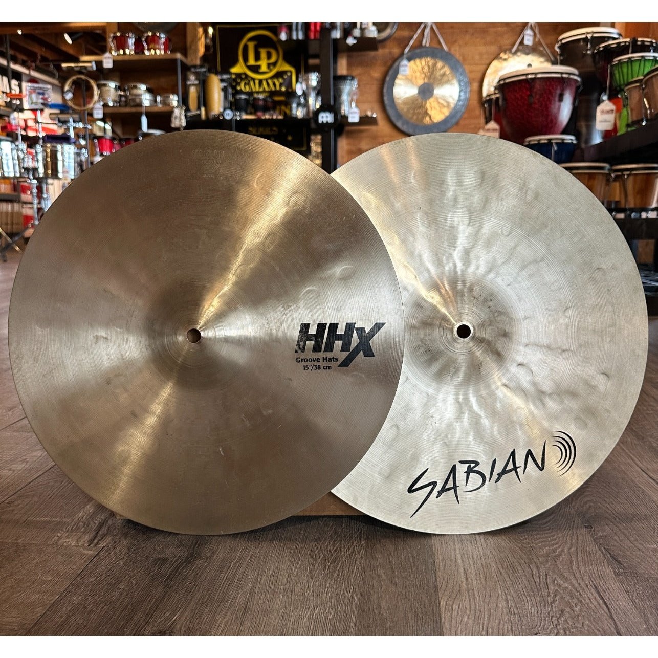 Used Sabian HHX Groove Hi Hat Cymbals 15"