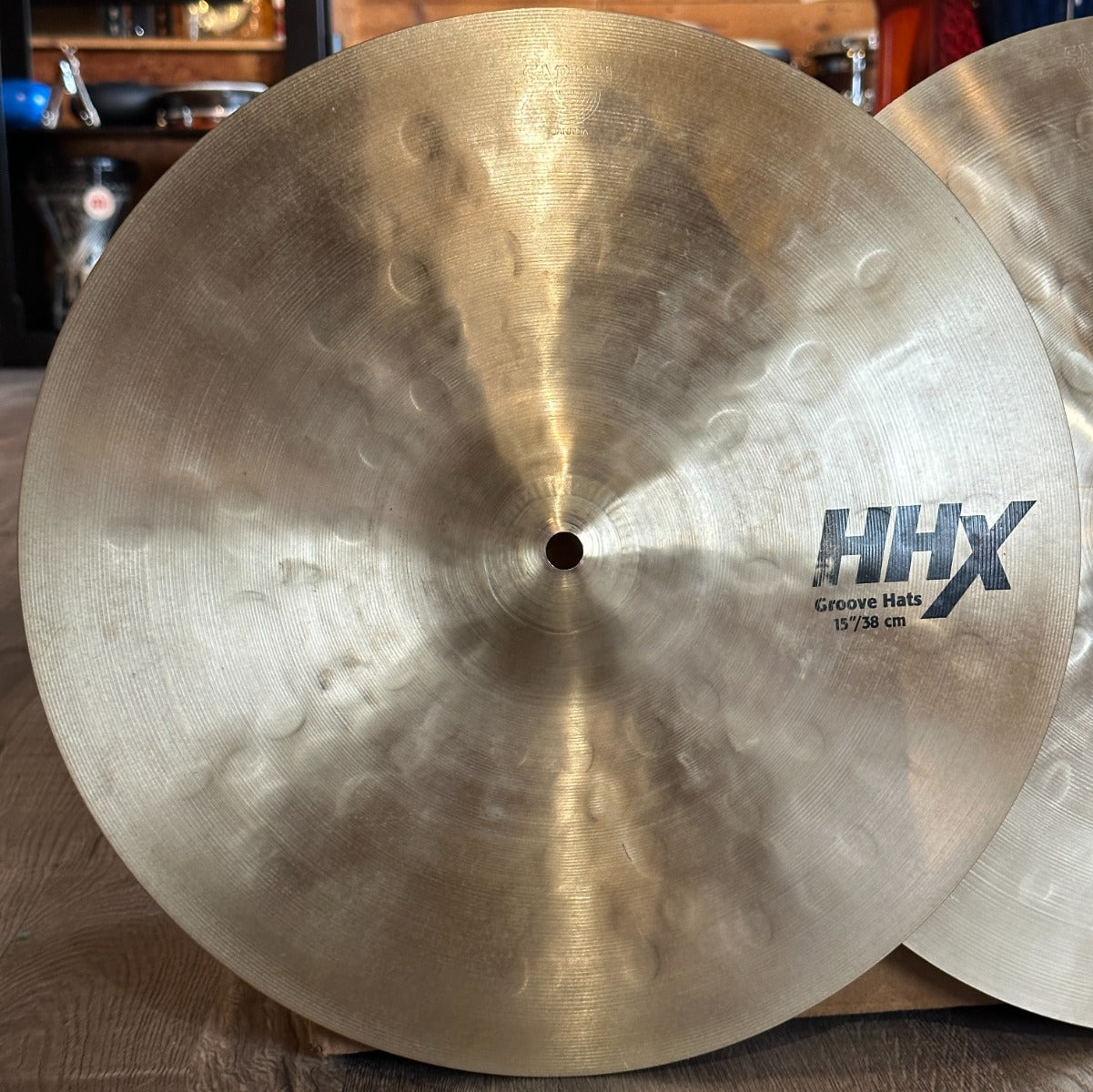 Used Sabian HHX Groove Hi Hat Cymbals 15"