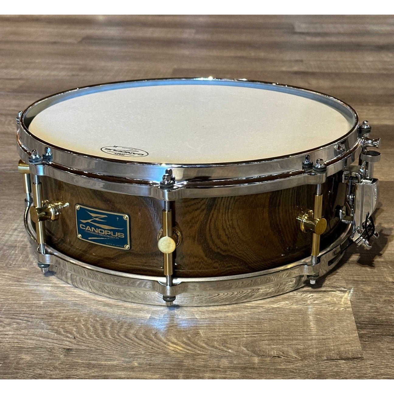 Used Canopus Zelkova Snare Drum 14x5